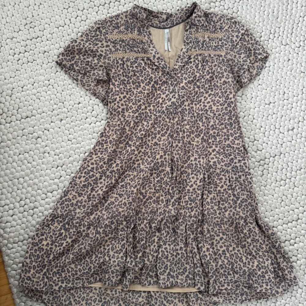 Anthropologie leopard print dress